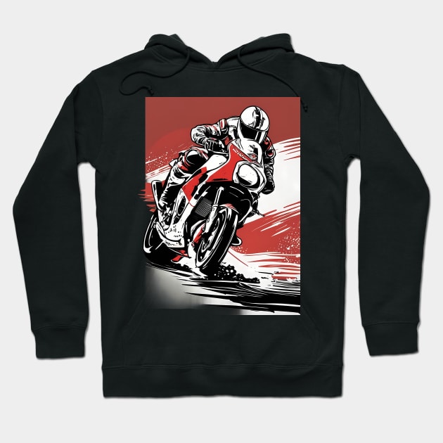 Moto Biker Club Hoodie by animegirlnft